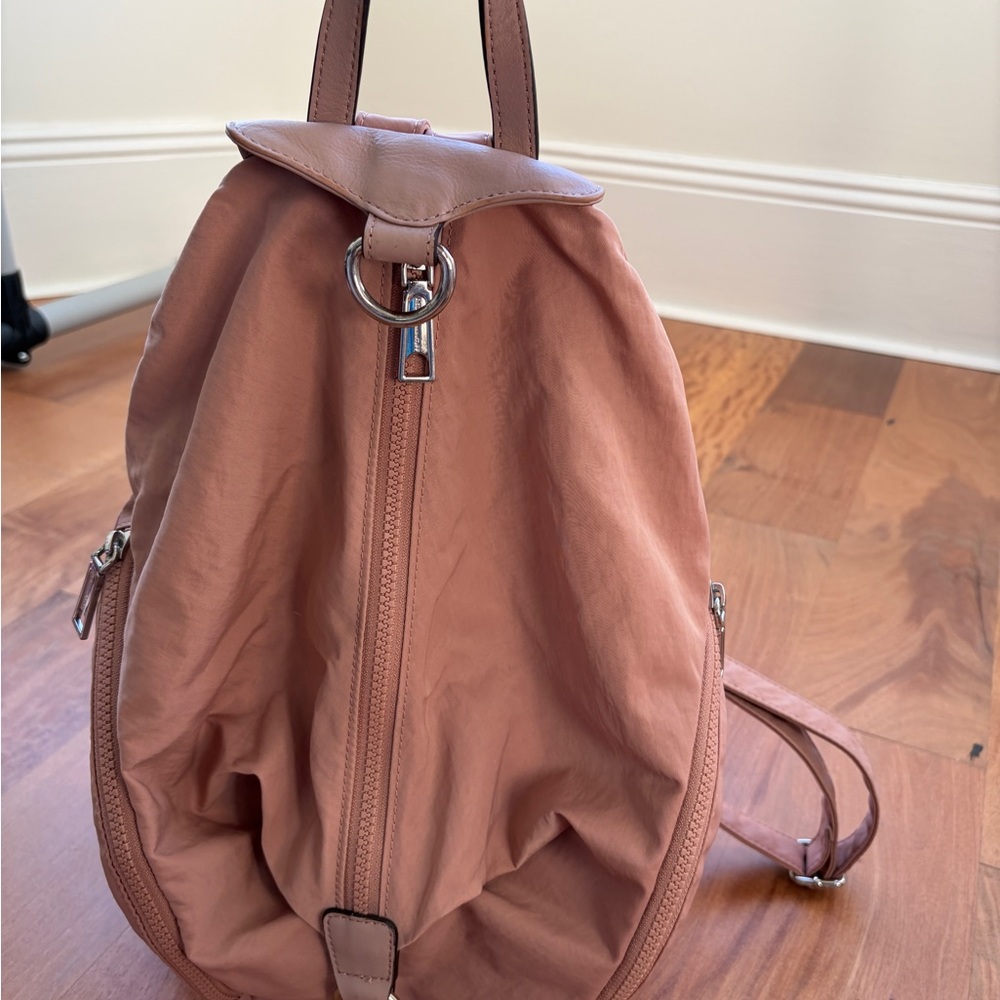 Rebecca Minkoff pink mini Julian backpack (nylon)